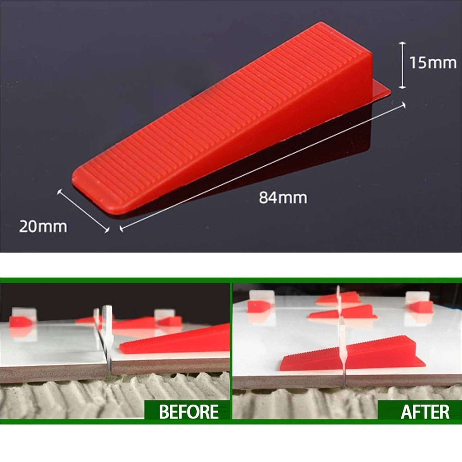 400 Uds. Inserto De Cuñas De Cerámica Reutilizables For De Nivelación De Azulejos Clips Espaciadores Suelo De Baldosas Muebles De Pared Herramientas De Construcción