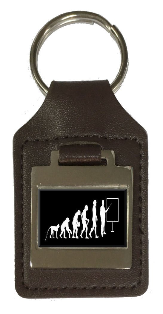Porte-clés en cuir gravé évolution enseignant - Cadeau prof fin d'année
