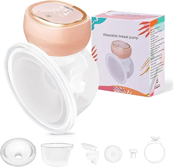 Electric Breast Pump(1 Pcs), Hands Free of Longer Battery Life & Smart LED Touch Screen,Portable Electric Breast Pump with 3 Modes & 9 Levels,Low Noise,Safe & Easy to Clean,26 mm Flange,Pink