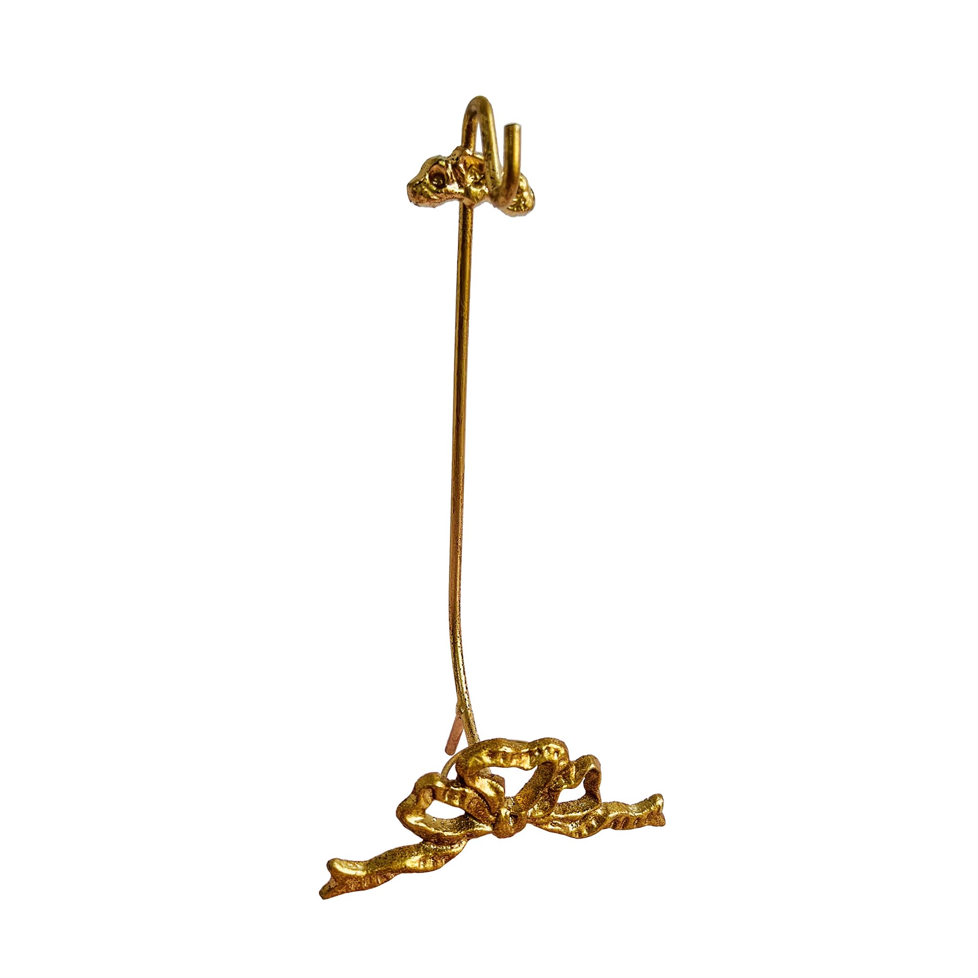 BOOMLATU Iron Tea Cup and Saucer Display Stand,Bow-Knot Shape Teacup Holder Rack Saucer Organizer Coffee Mug Hanger Stand Tray for Afternoon Tea Party Cabinet Counter Bar (Gold)