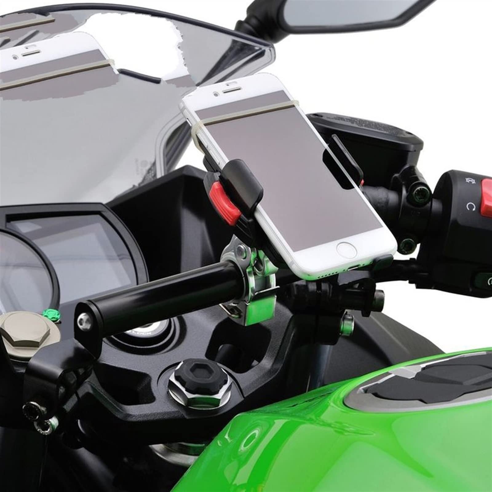 Compatible con Kawasaki para NINJA400 para NINJA250 2018 2019 2020 2021 2022 2023 Soporte De Navegación GPS para Motocicleta Soporte para Teléfono Móvil Soporte GPS teléfono