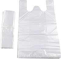 Vista 1 de Jekiyo Bolsas de compras transparentes para camisetas con asa, bolsas de plástico para comestibles, 320