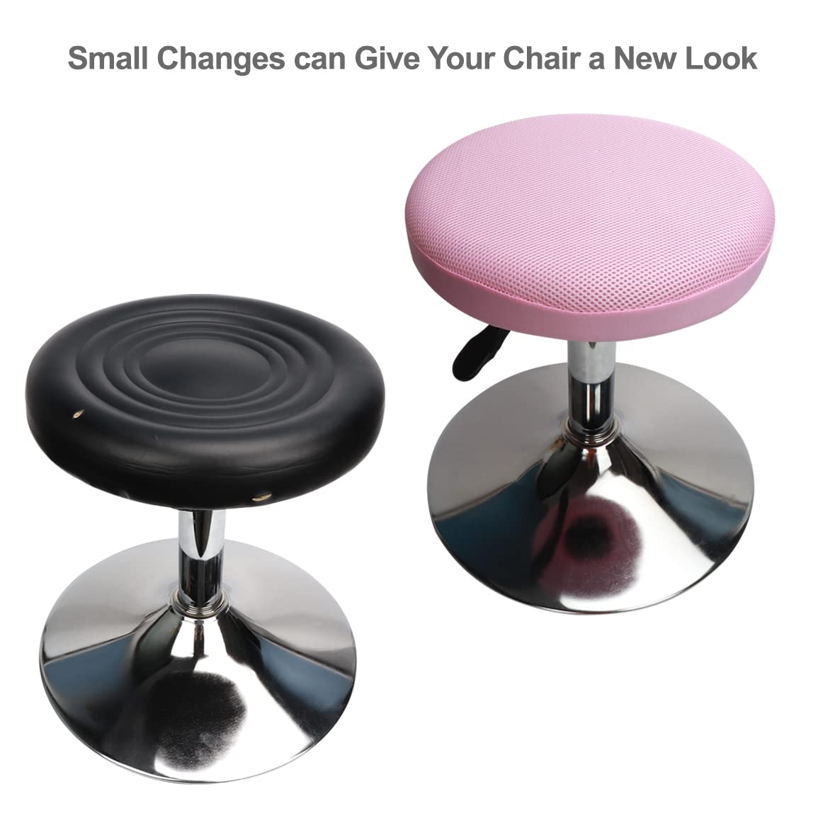 Housse De Pouf Rond Extensible - Antidérapante, Lavable, Pour Salon Et Chambre (diam. 25-33cm)