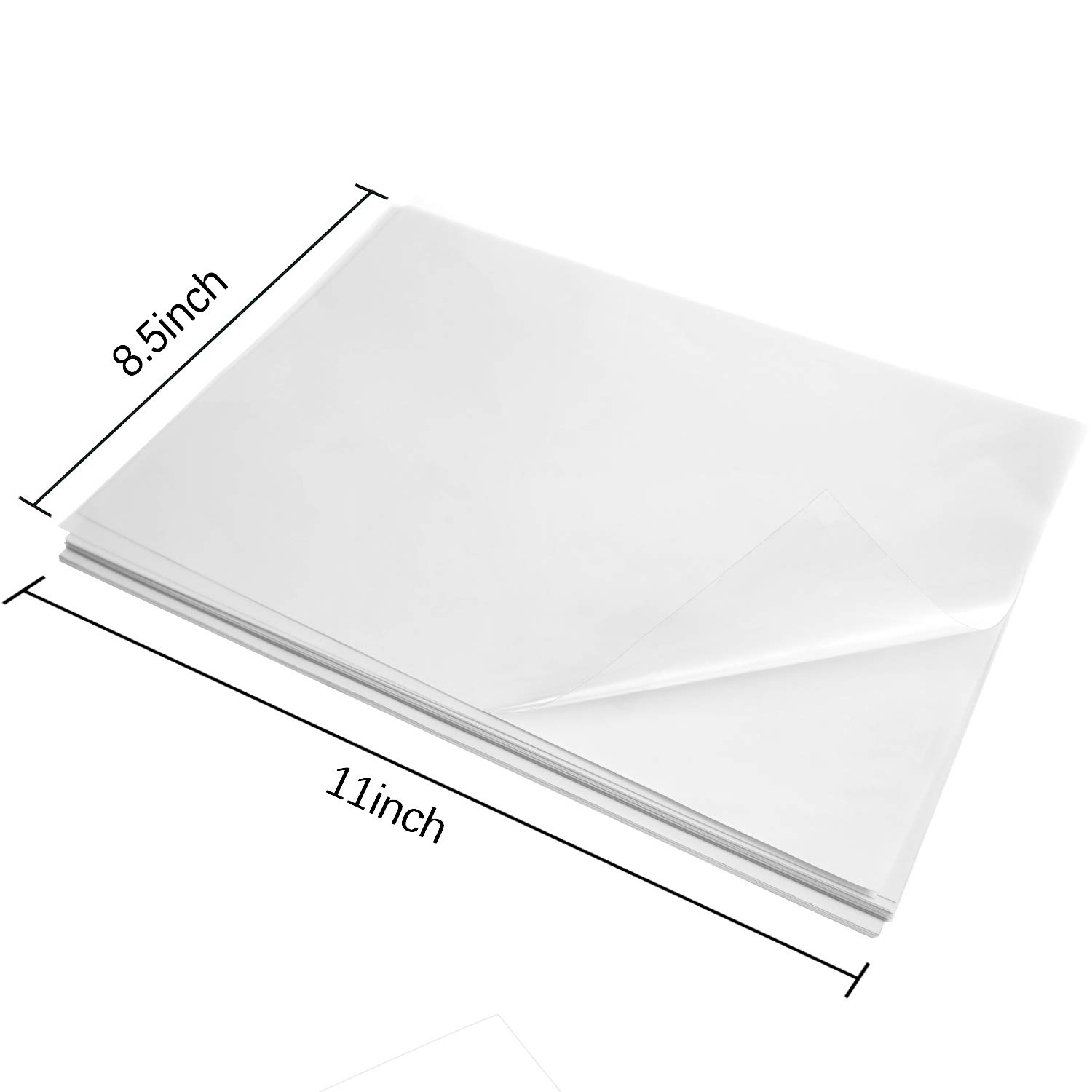 Buy Printable Clear Sticker Paper 8.5" X 11" Blank Custom Label