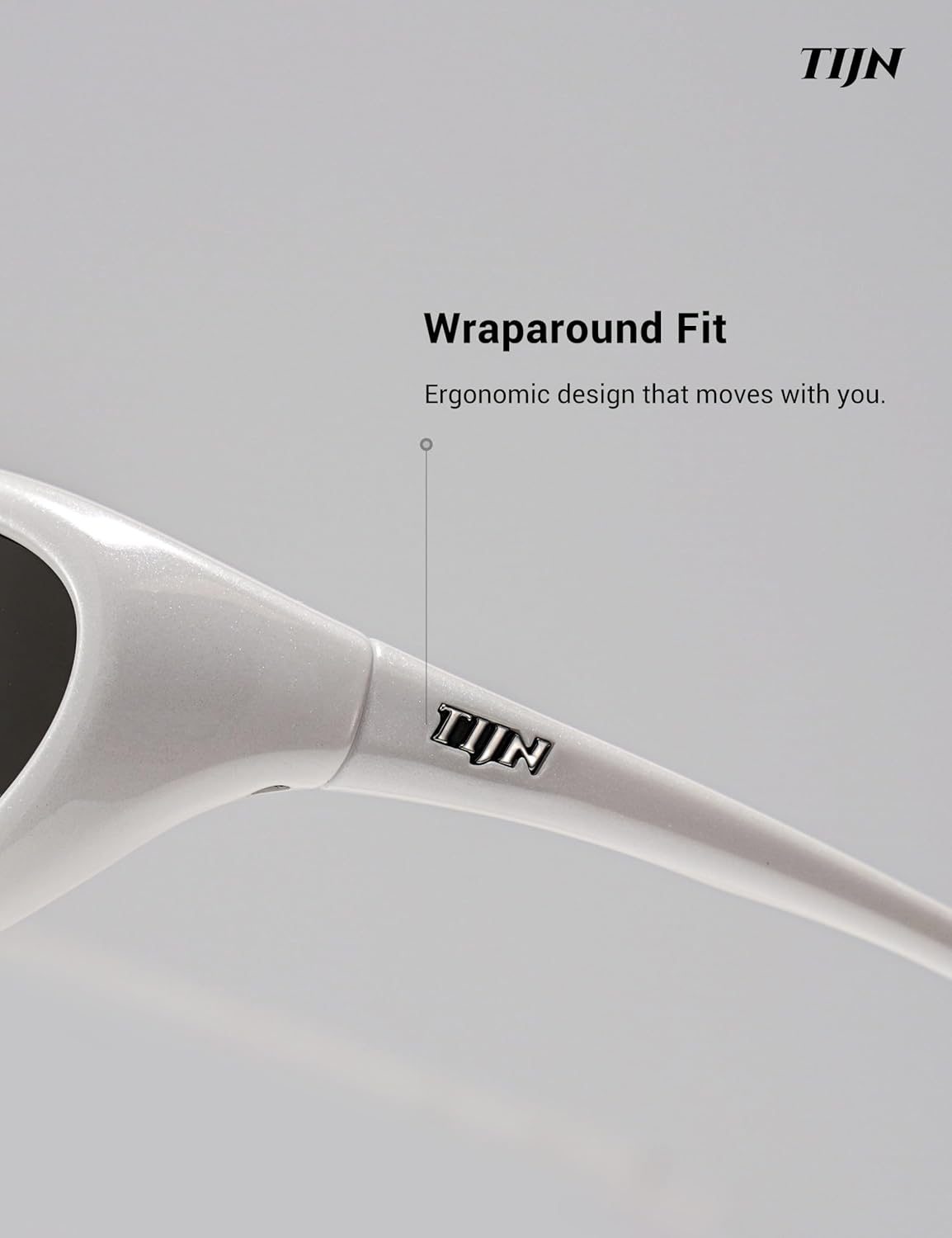 TIJN Sports Sunglasses for Men Women UV400 Wraparound Cycling Running Golf Motorcycle Glasses, Large Outdoor Shades, Vanta - Image 6