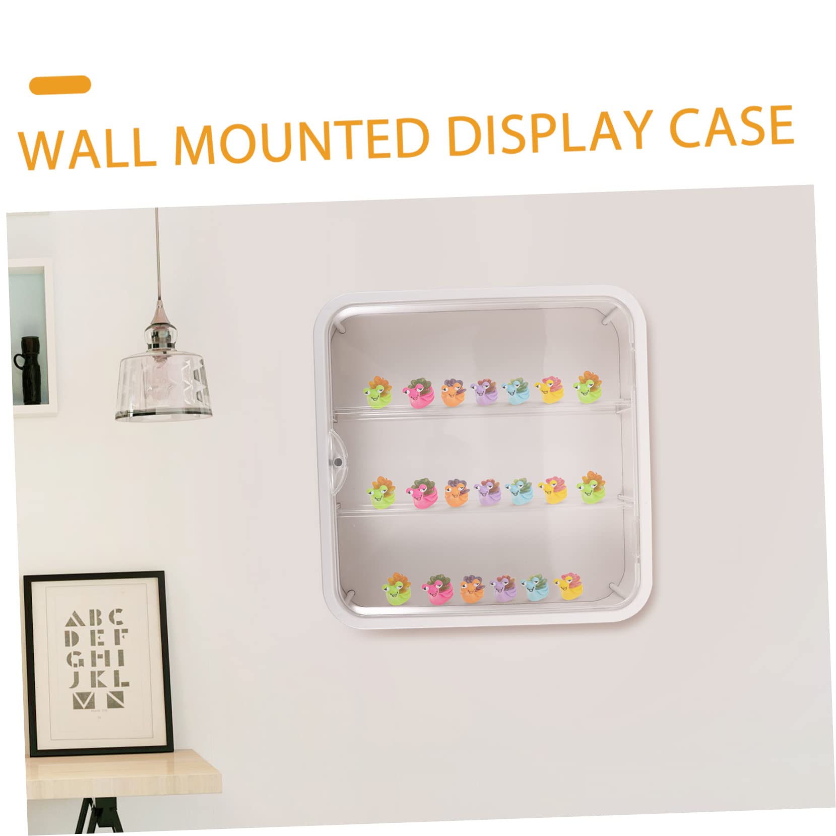 Boîte Murale à Figurines Mini, Présentoir de Rangement, Plastique Blanc
