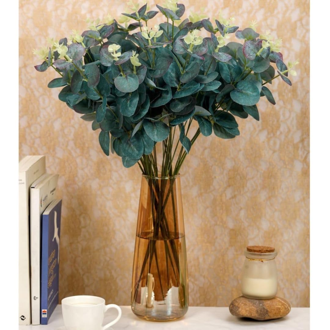 SATYAM KRAFT 3 Pieces of Artificial Eucalyptus Gingko Sticks - Home Decor Plants- Flower Decorative Leaves for Living Room, Deepwali Decoration Items (Pack of 3) (No Vase) (B09XXM6B9B) Amazon Price History, Amazon Price Tracker
