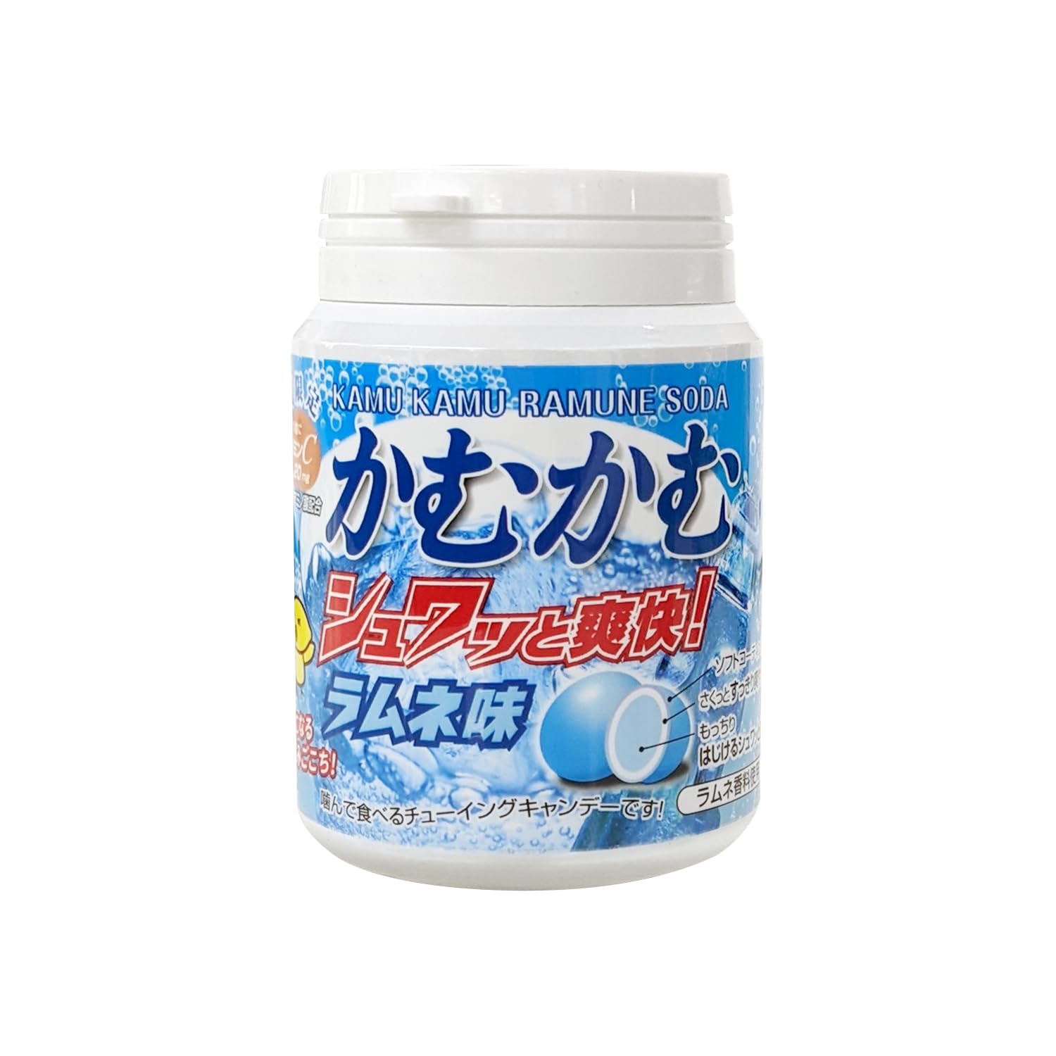 Amazon.co.jp: かむかむレモン シュワッと爽快 ラムネ ボトル 120g ×3