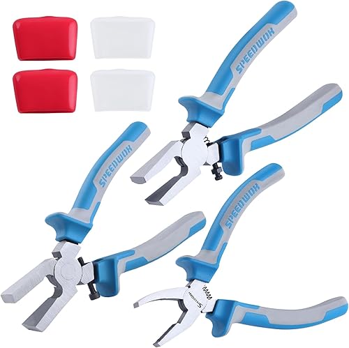 Miniatura 13 de SPEEDWOX Alicates Grozer Breaker de 6 pulgadas - Alicates profesionales para romper y reventar para trabajos de vidrieras