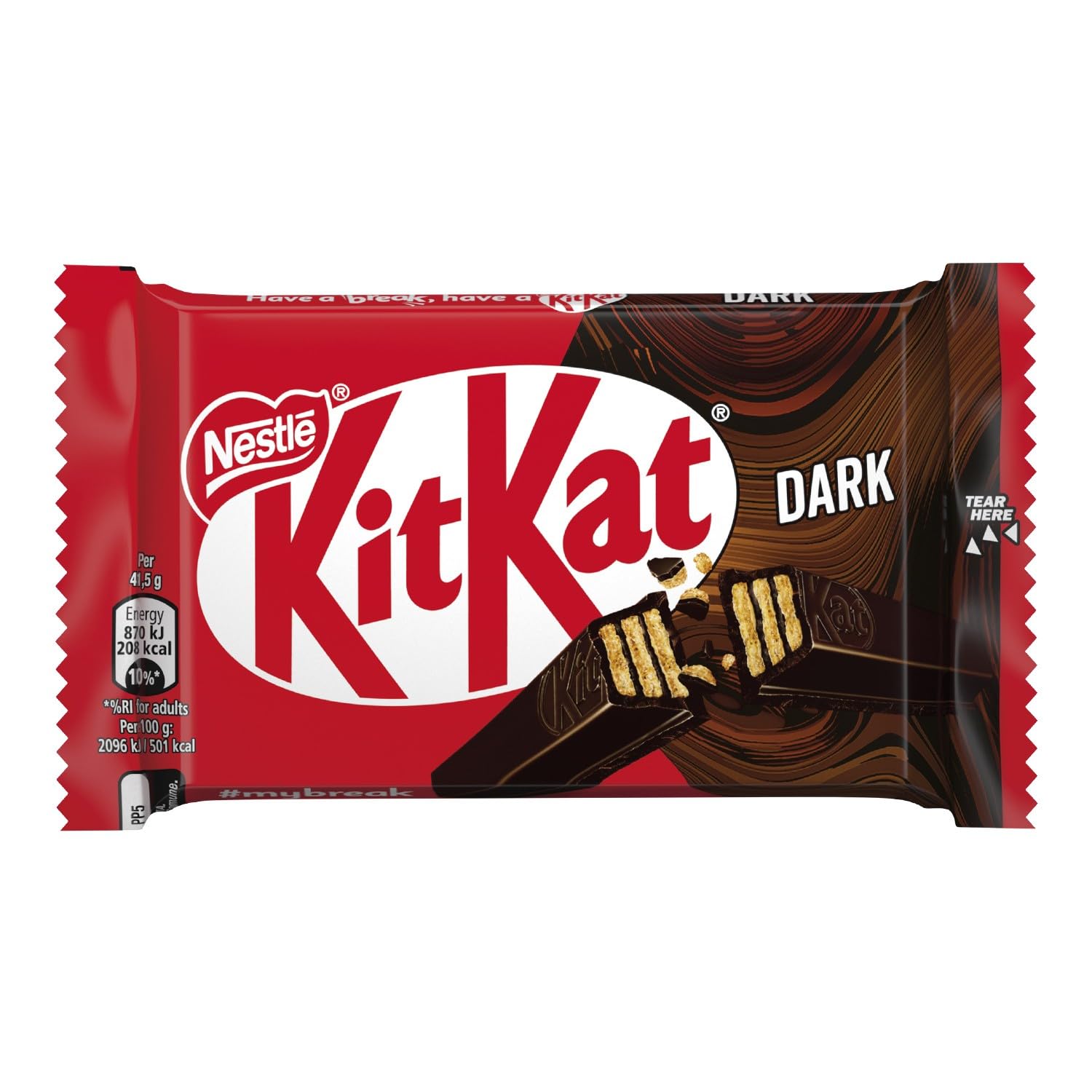 KITKAT Dark Wafer ricoperto di Cioccolato Fondente, 24 Snack da 41,5g (996g)