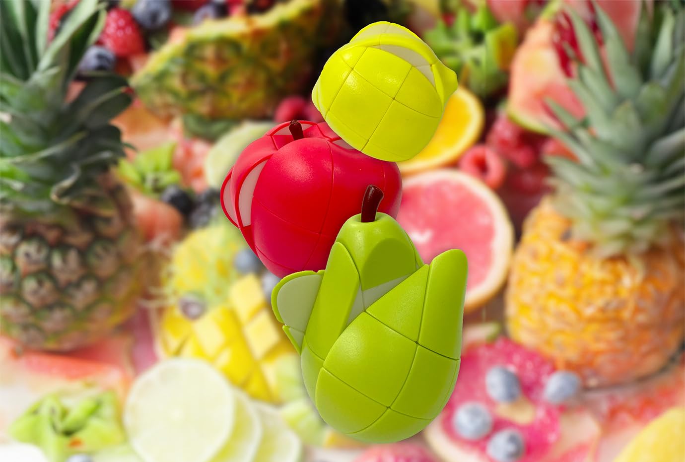 Comansi Banana - Dadi di di velocità magica a forma di frutta, gioco educativo per sviluppare intelligenza e abilità, multicolore, 15 x 4 x 8 cm (1)