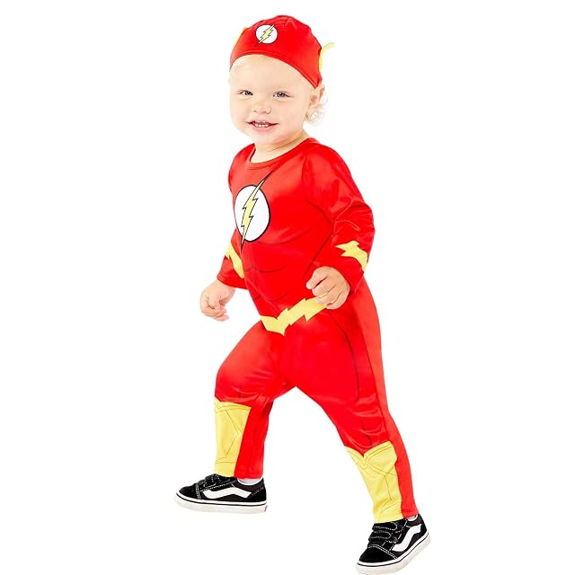 (PKT) (9909320) Disfraz de flash para niños (2-3 años)