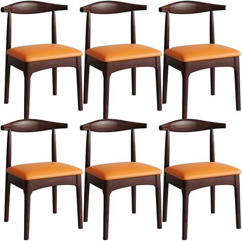 Miniatura 14 de YVYKFZD Solid Wood Dining Chairs Set, Armless Kitchen Chairs, Upholstered Dining Room Chair with Curved Back, Leisure Comfy Side Chair, for Living