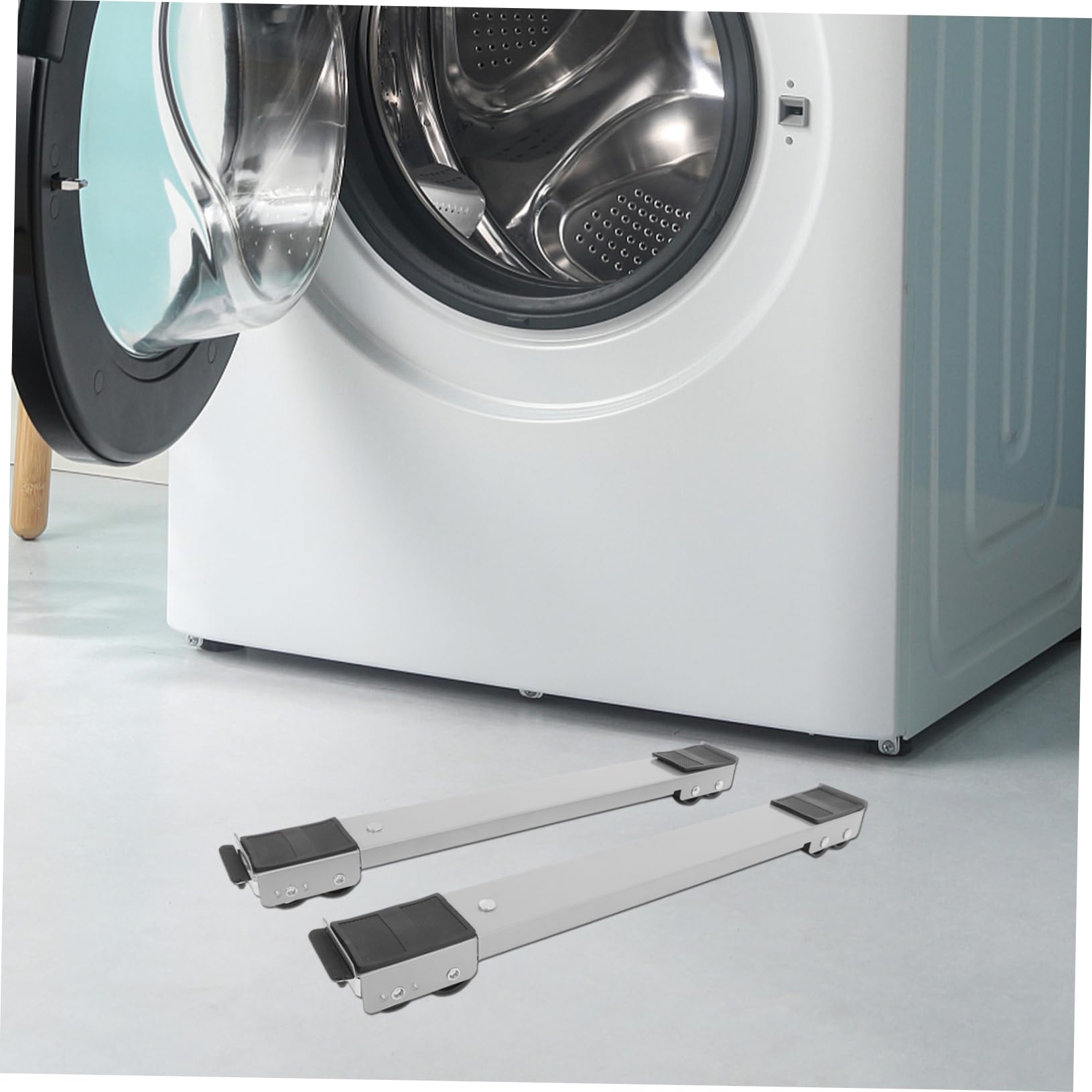 Artibetter Base Móvil para Refrigerador y Lavadora Soporte Metálico Ajustable Rodillo Deslizante para Muebles y Electrodomésticos Fácil de Mover Cocina o Baño