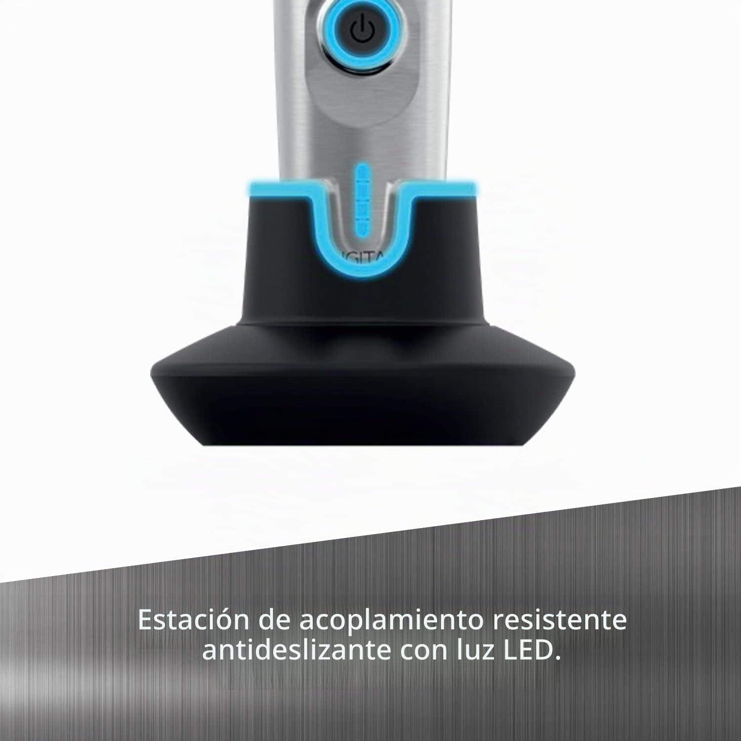 GAMMAPIU' Cyborg Cortapelos Hombre Profesional, Cortadora de Pelo con Motor Brushless, 2 Palancas de Ajuste Espacio Cero, 200 Minutos Autonomía Sin Cable, Base de Carga, 8 Peines, Cuerpo Metálico