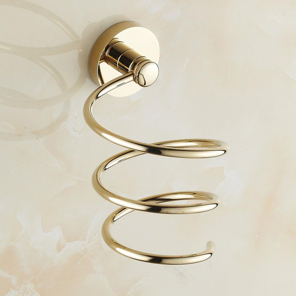 Hair Dryer Holder,Hair Dryer Shelf,Hair Blow Dryer Holder, Copper Hair Dryer Rack Antique Wind Tube Blower Bracket Toilet Bathroom Storage Rack Storage Shelf -A