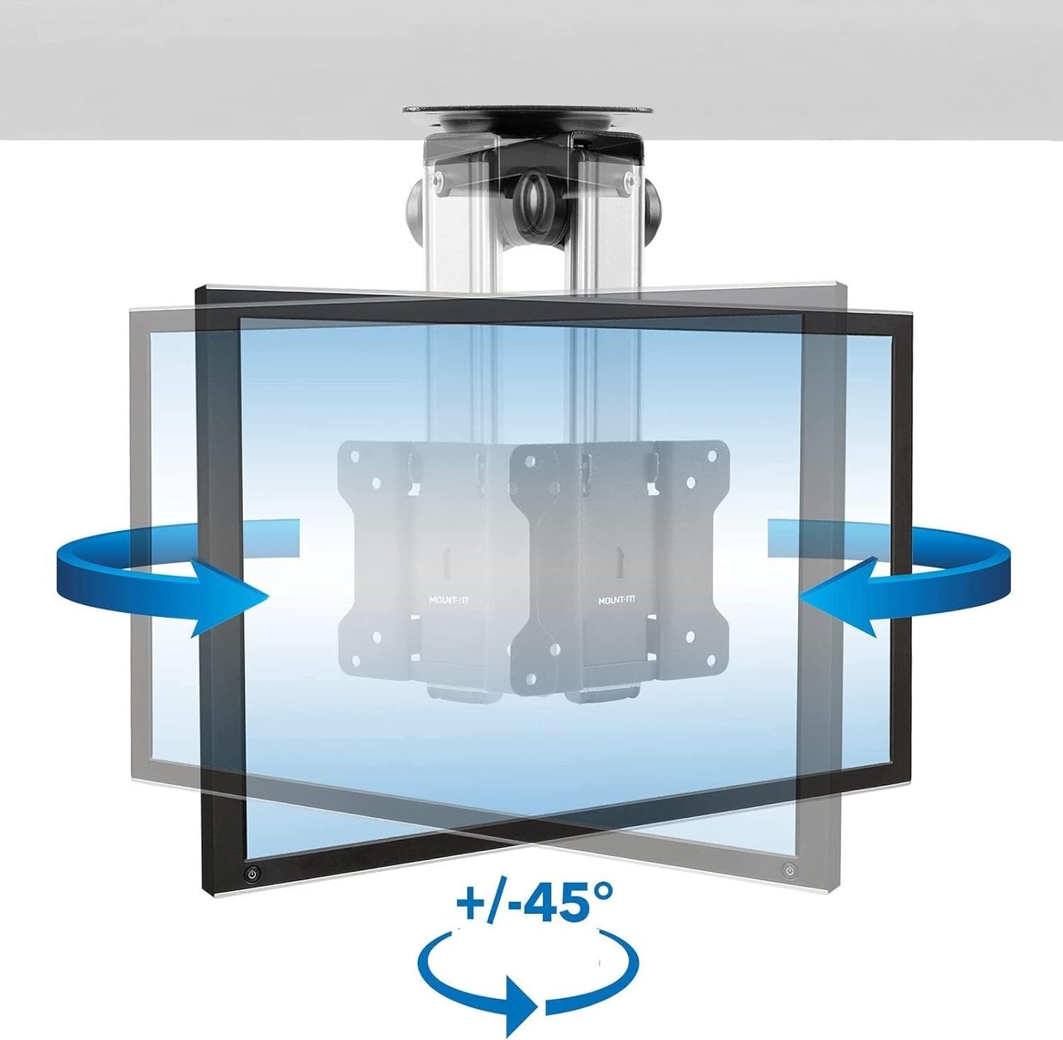 LNNW Staffa da Parete for TV Pieghevole Staffa da Parete for TV inclinabile orientabile Verso Il Basso da 0-90° Supporto TV for TV da 17-37" Staffa TV Universale Televisore LED/LCD
