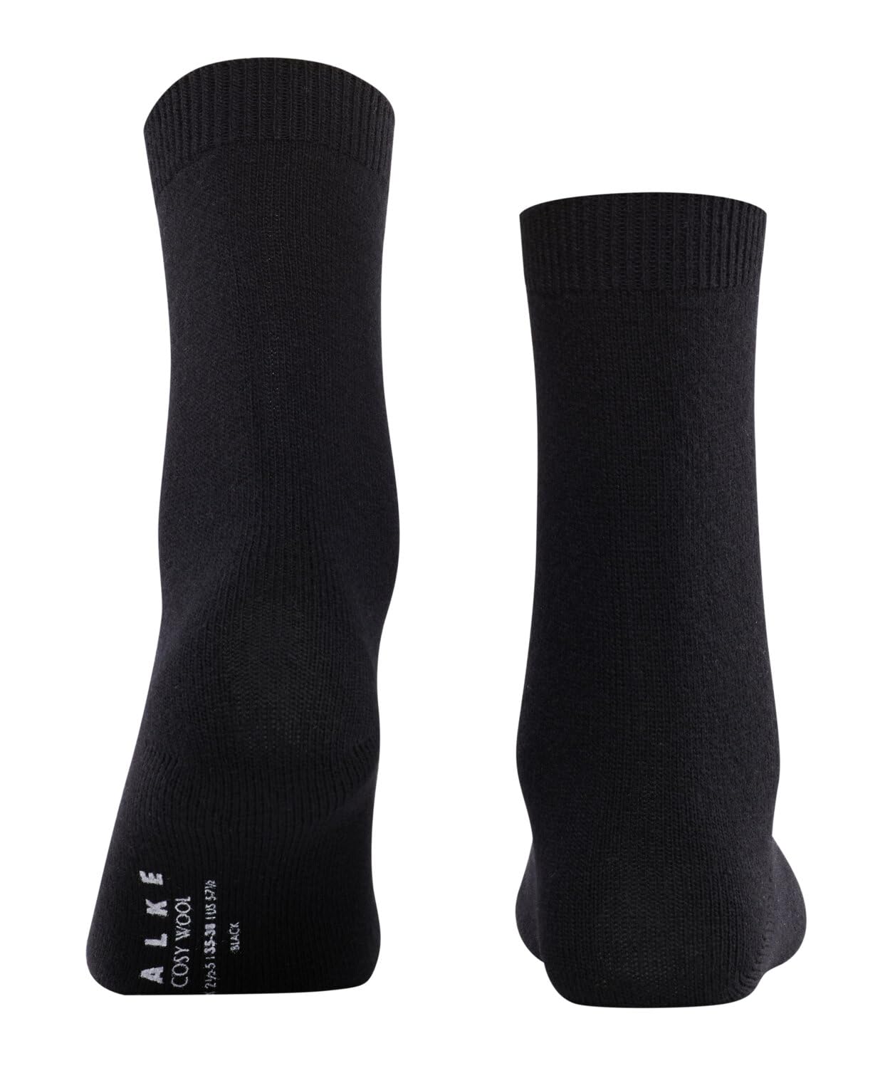 FALKE Kobiety Skarpety Cosy Wool W So wełna kaszmir jednokolorowe 1 Para, Czarny Black 3000, 35-38