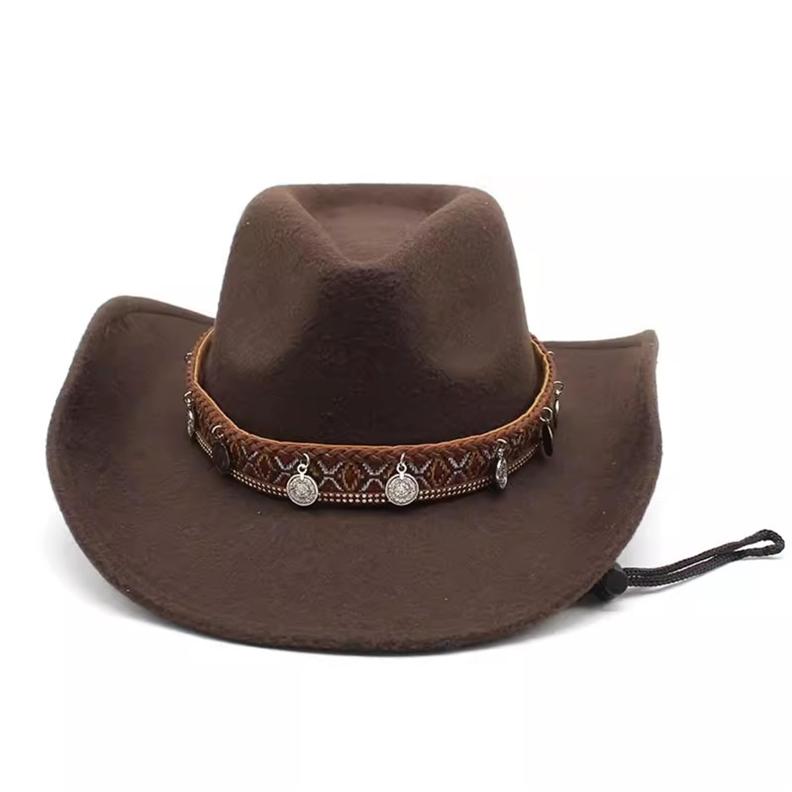 Cappello da Cowboy Cappello da Cowboy Occidentale Bombetta in Tweed Vintage Equitazione per Uomo e Donna