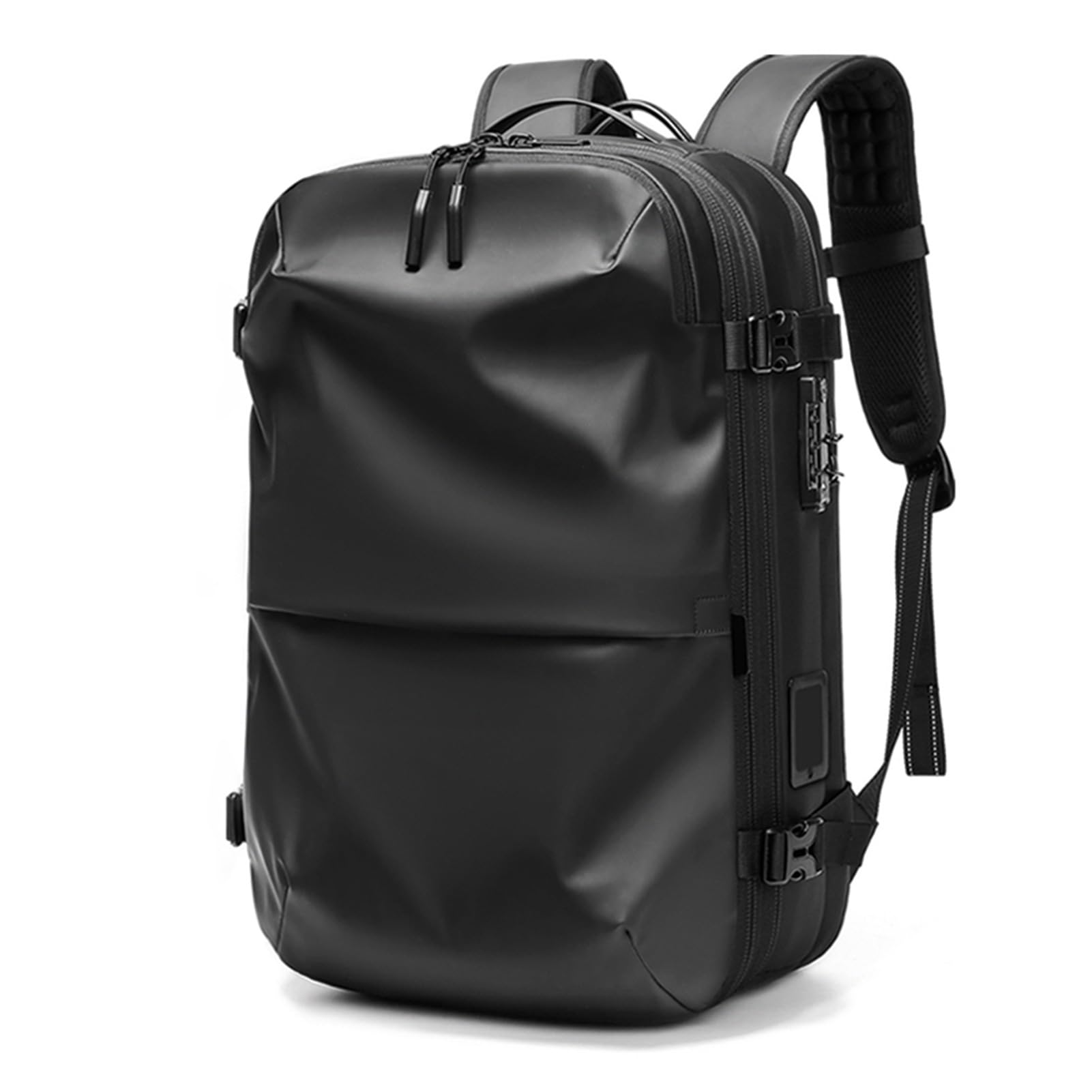 XUMIUZIY Reise-Vakuum-Kompressionsrucksack mit Seitenreißverschluss und USB
