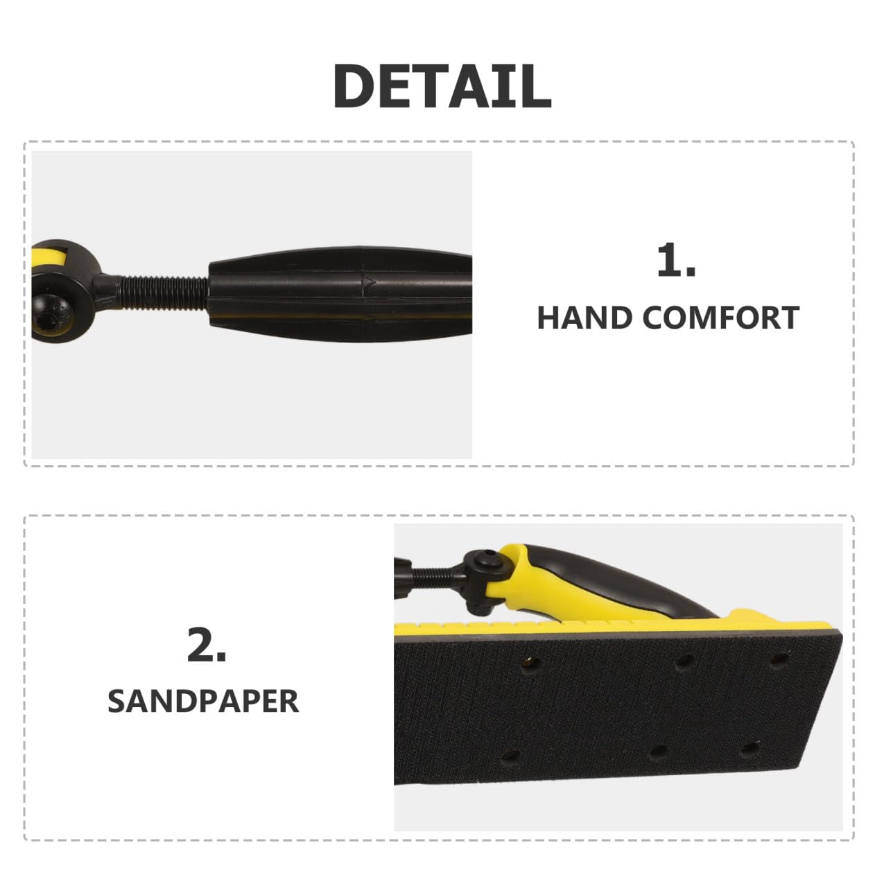 2 Piezas Herramienta Manual Lijadora Drywall Flexible Soporte Lijas Abs EVA Nylon para Limpieza Extracción Polvo