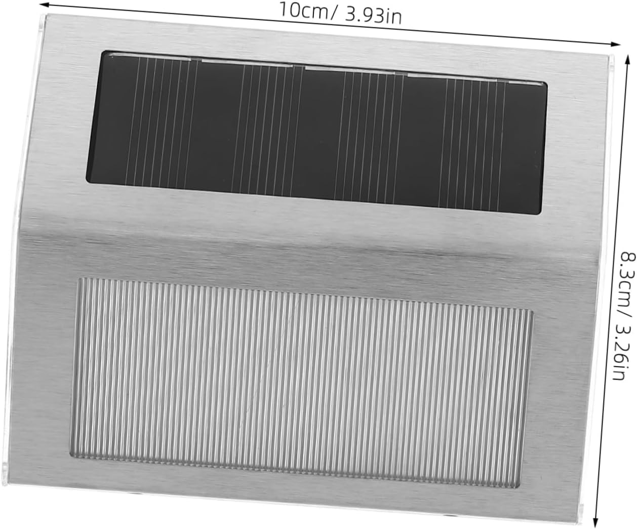 DOITOOL Lar Step Lights for Outside 4 Pack Stainless Steel Solar Stair Light Led Step Lights Solar Wall Lamp Outdoor Wall Lamp