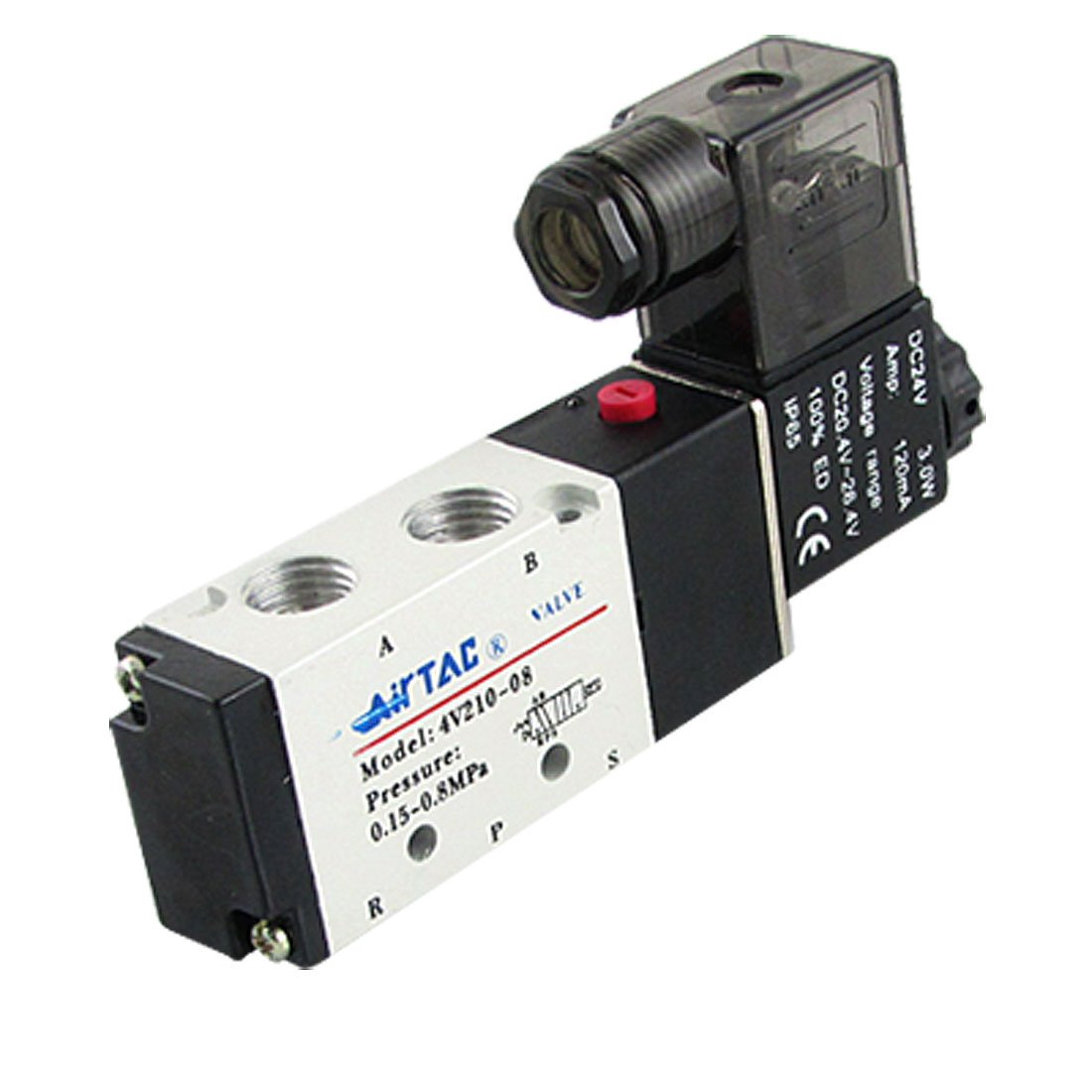 Électrovanne 4V210-08 DC 24V 1/2 pour résoudre les pertes de pression d'air