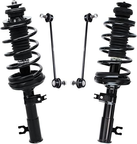 Miniatura 20 de Detroit Axle - Kit de 4 puntales delanteros para Dodge calibre 09-12, 2 puntales y muelles helicoidales 2 estabilizadores barra estabilizadora 2009