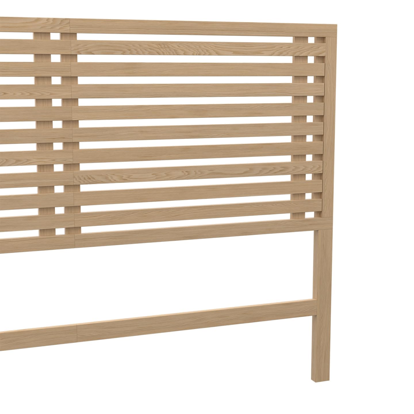 IDMarket - Cabecero de cama con patas AVA (160 cm, madera clara)