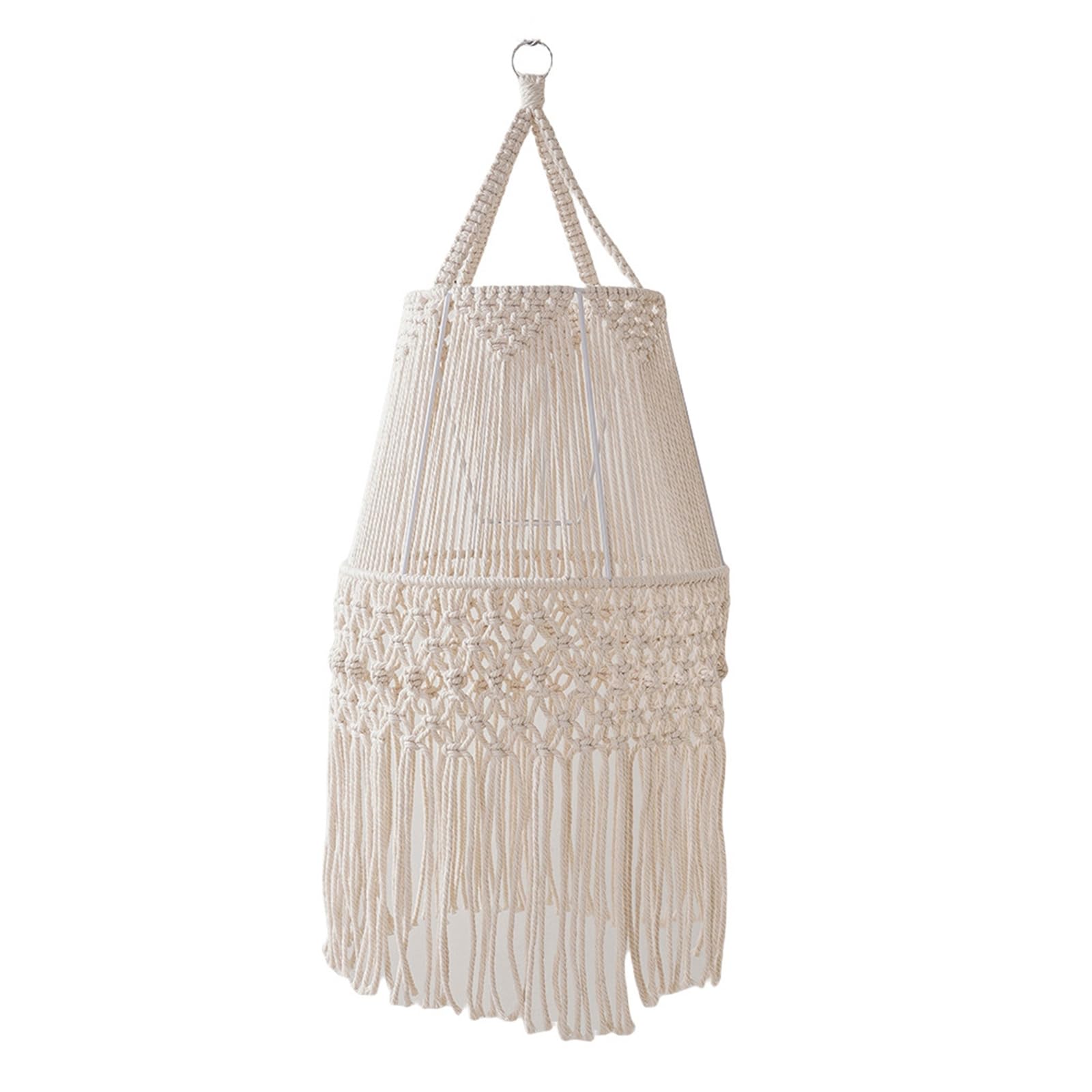 Xinsheinelry Lampshade Cotton Handwoven Pendant Light Cover for Room Ambiances Woven Tapestry Lighting