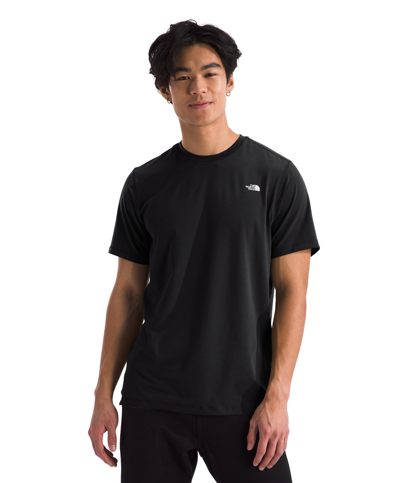 THE NORTH FACE Mens Adventure Tee Lightweight Stretchy Shirt With Set-in Sleeves Heat Transfer Logo