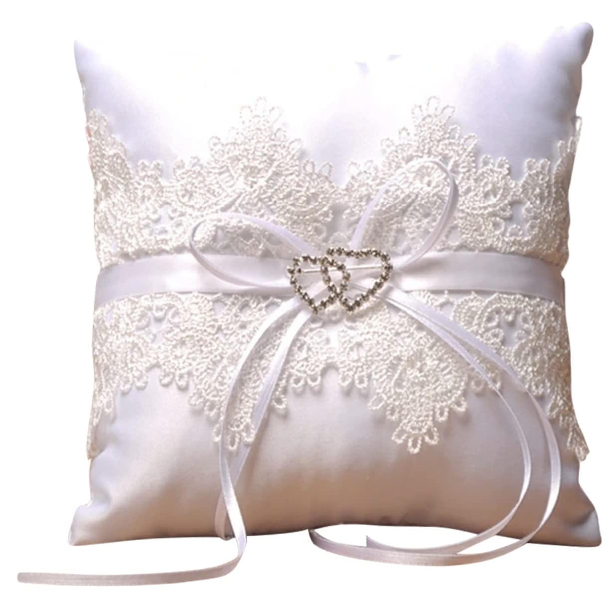 ABOOFAN 5stücke Romantisches Ringkissen Aus Weißer Spitze Elegantes Trauringkissen Für Hochzeiten Für Blumenmädchen Und Hochzeitszeremonien Verziert Mit Herzdesign