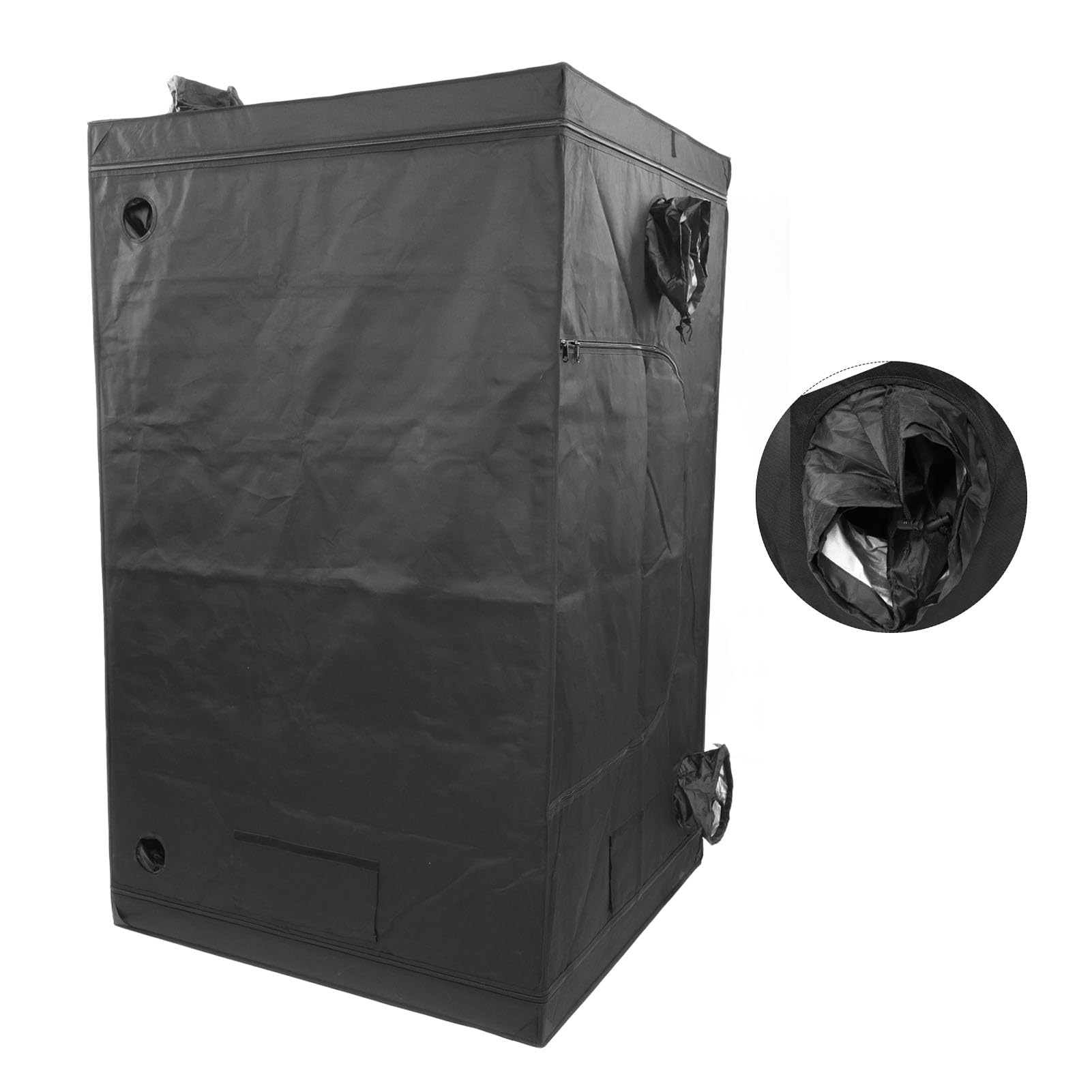 Tente de culture en Mylar noir, 120x120x200cm, tente de plantation avec fenêtre, tente de culture intérieure pour légumes, fruits, fleurs, plantes, toile Oxford durable, film