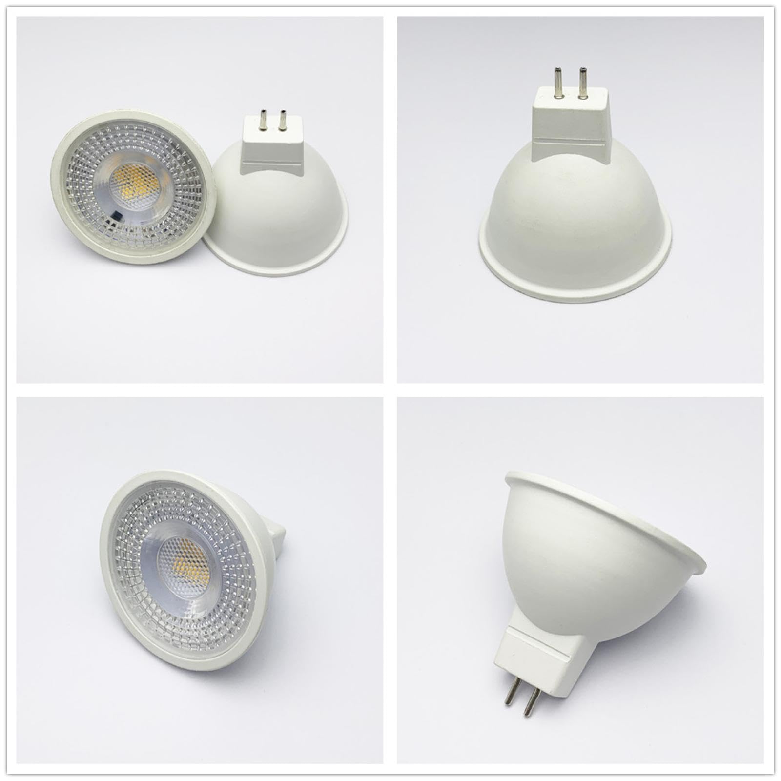 Żarówki punktowe LED MR16 GU5.3 MR16 Żarówka projektora 12 V 5 W (odpowiednik 45 W) GU5.3 Podstawa z dwoma pinami ciepła biel 2700K 6W-6 szt. Zimna biel