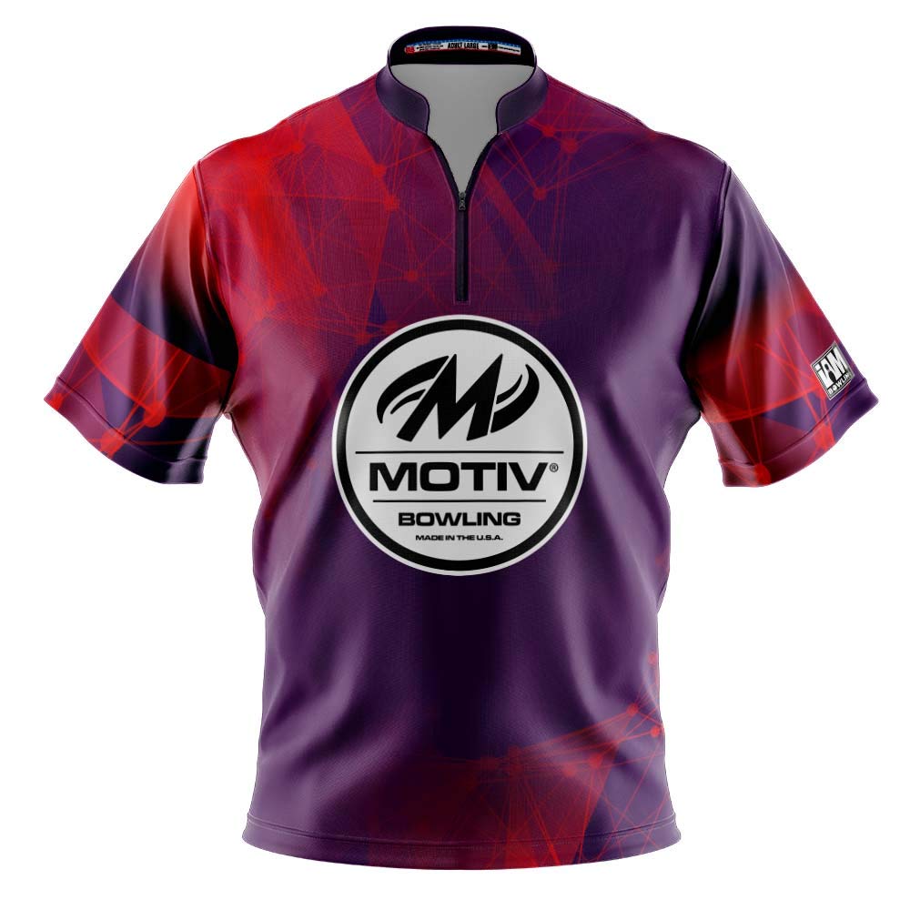 Logo Infusion I AM Bowling Jersey Short Sleeve Sash Collar 2002-MT Made in USA Motiv (3X) Multicolored
