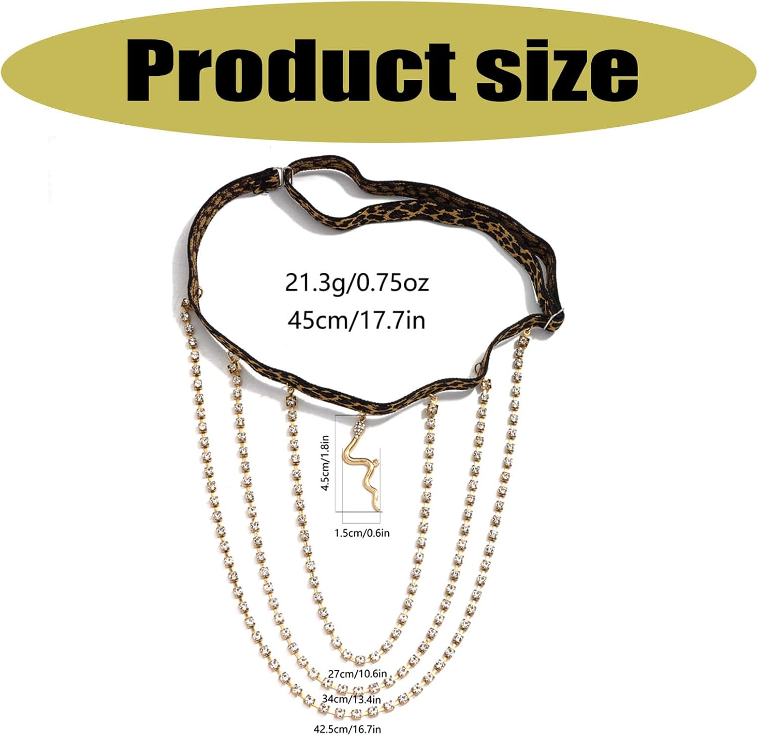 Garter Chain Rhinestones Snake Pendant Leg Chain for Female Night Club Thigh Aesthetic Dress Leg Jewelry Thigh