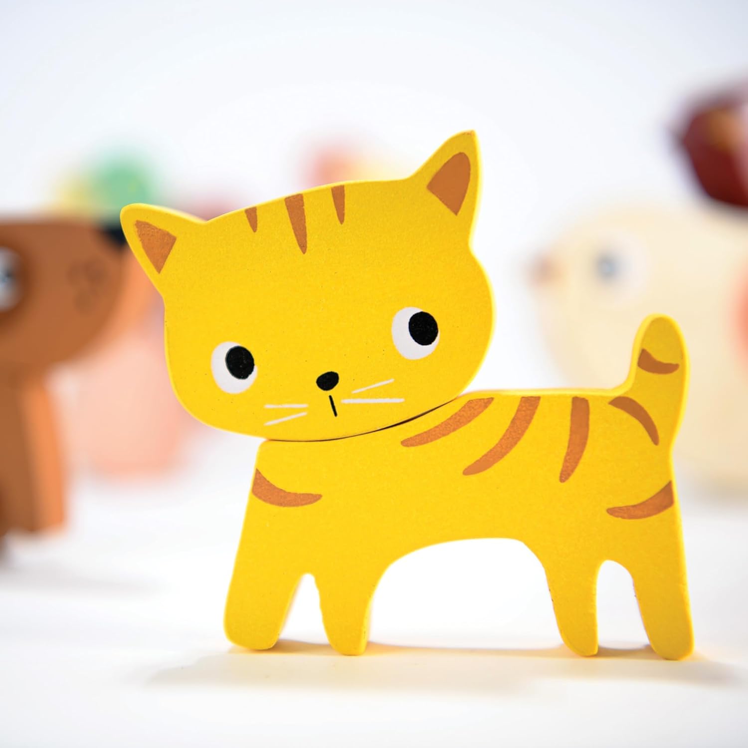 Mentari Toys - 24 Months Garden Playtime Set - Includes Wooden Tray Puzzles, Screw Toys, Rocking Stacking Bird - Promotes Fine Motor Skill Development and Shape Sorting Skills - Age 24m+