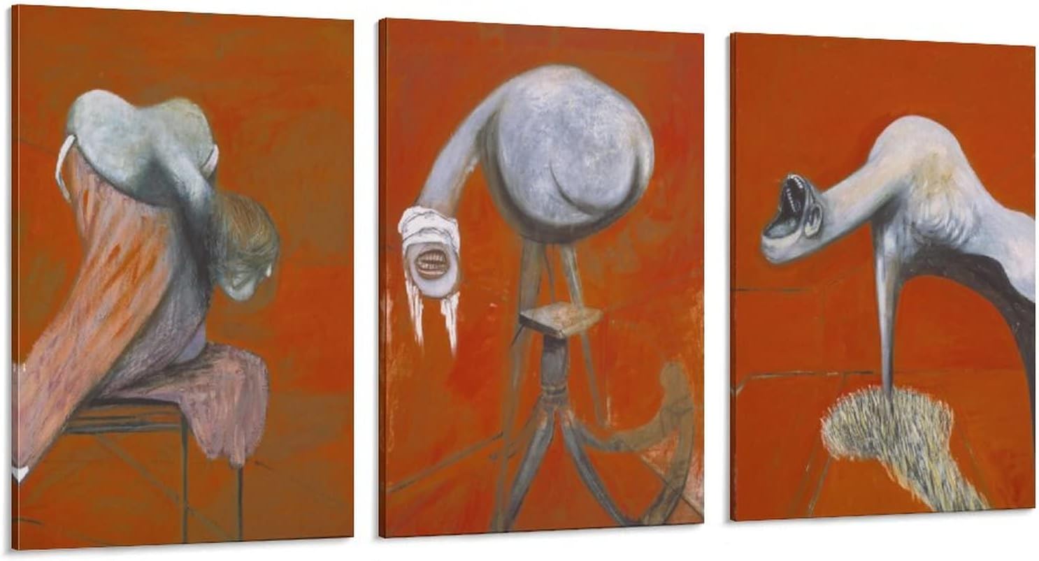 Three Studies for Figures at The Base of A Crucifixion by Francis Bacon Art Prints