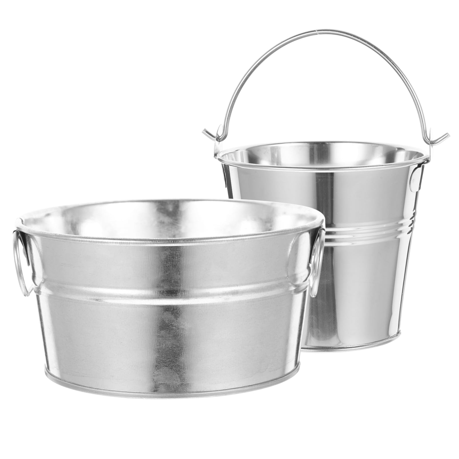 JECOMPRIS 2Pcs Snack Storage Buckets French Fries Holder for Restaurants Cafes and Bars and Food Serving Containers