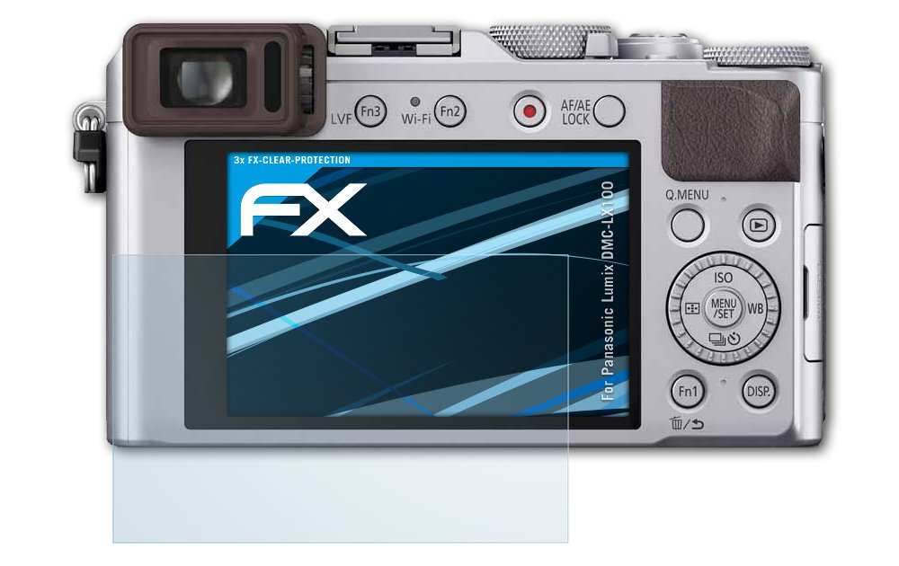 atFoliX Screen Protection Film compatible with Panasonic Lumix DMC-LX100 Screen Protector, ultra-clear FX Protective Film (3X)