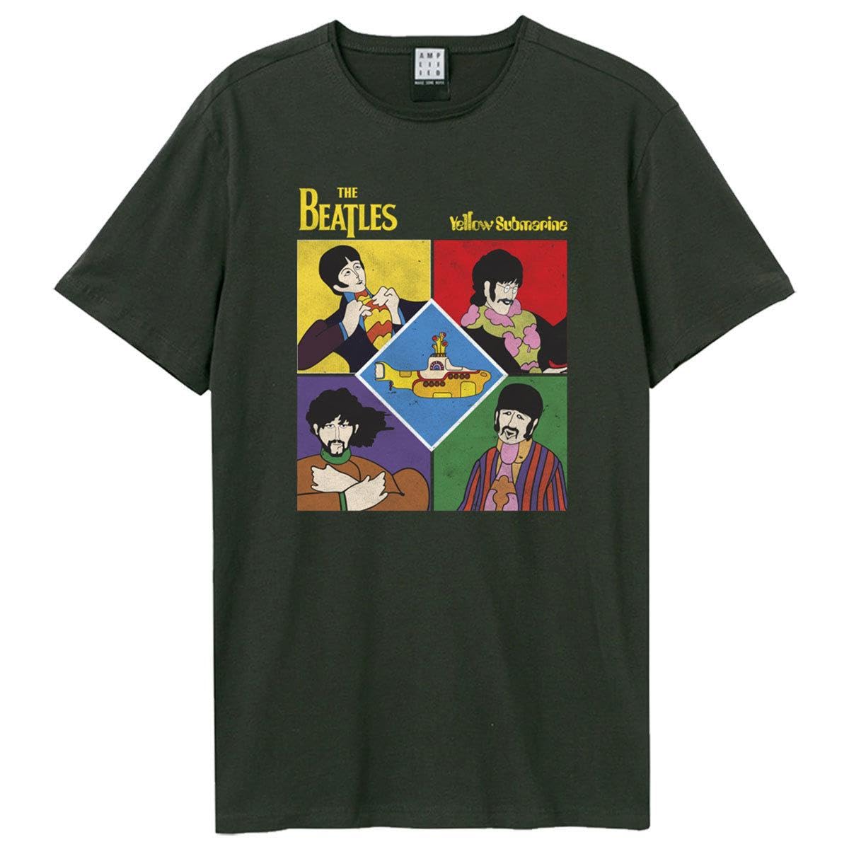 Amplified Koszulka unisex dla dorosłych żółta łódź podwodna kształty The Beatles