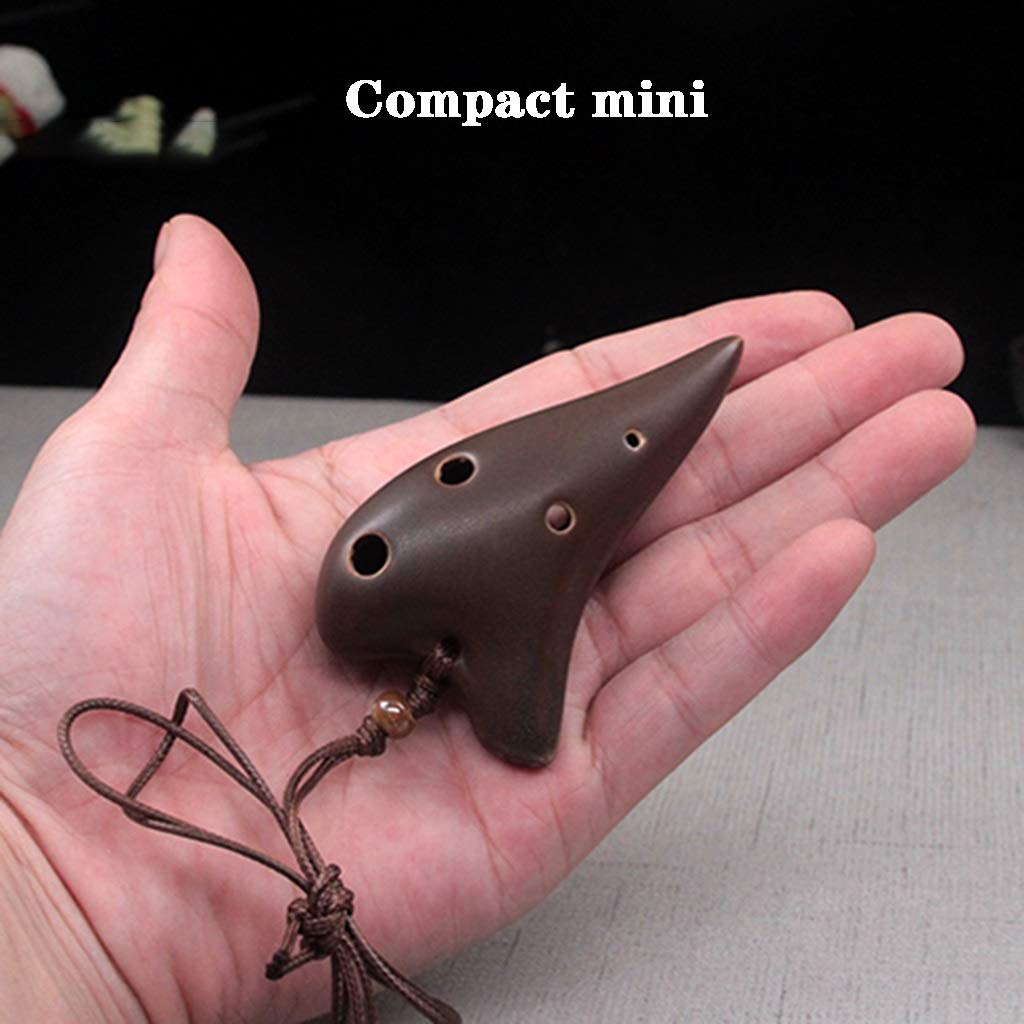 ocarina, Mini Ocarin in terracotta smaltata colorata con Do acuto a 6 fori, ornamenti artistici