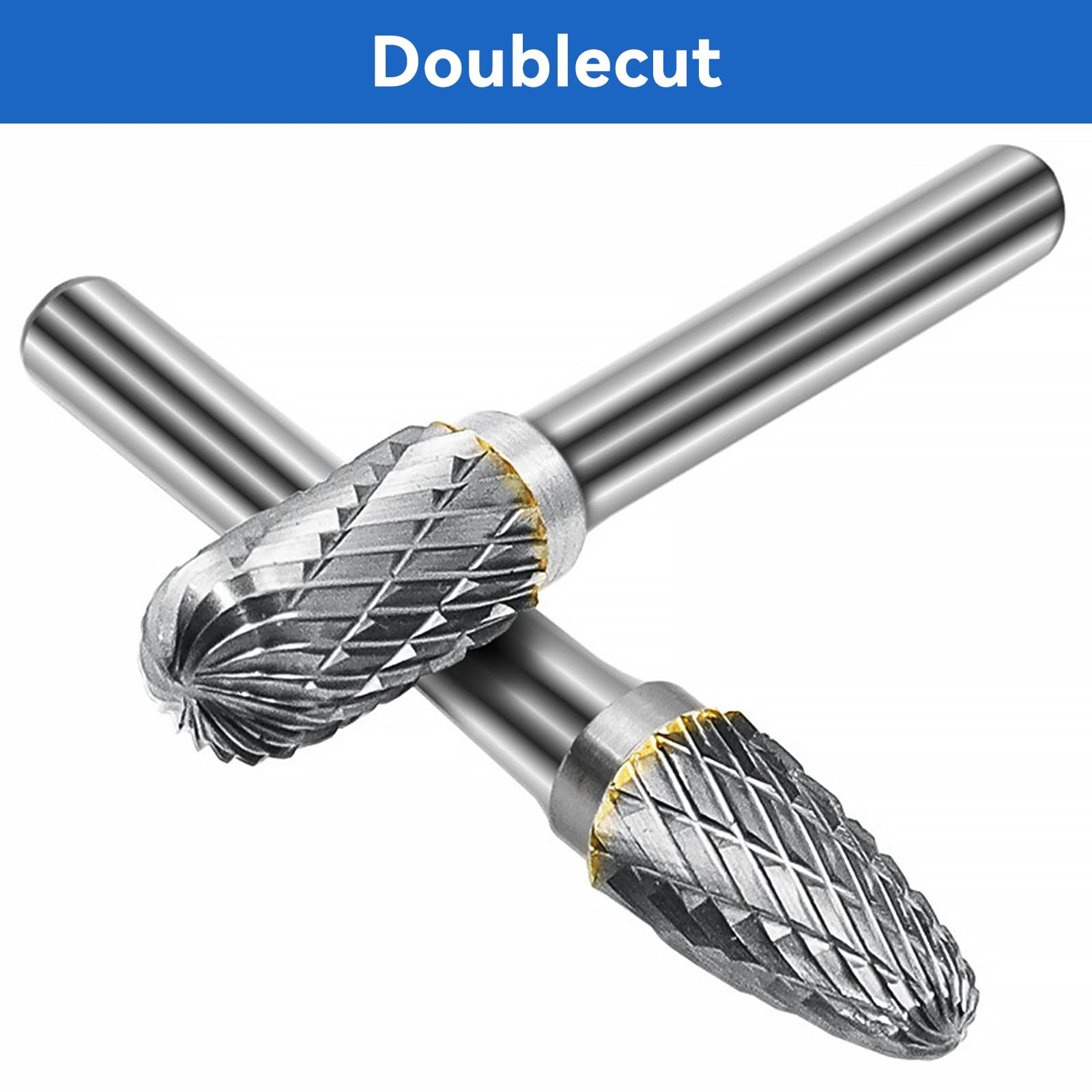 12 Frese In Carburo Di Tungsteno Per Dremel - Doppio Taglio, Gambo 1/8" - Per Legno, Intaglio E Lavorazioni Fai Da Te - Foto 5