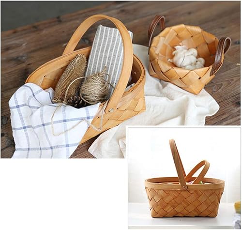 Contenedor de almacenamiento de ratán, cesta hecha a mano de pastos marinos, cesta de almacenamiento tejida de madera, cesta de almacenamiento para