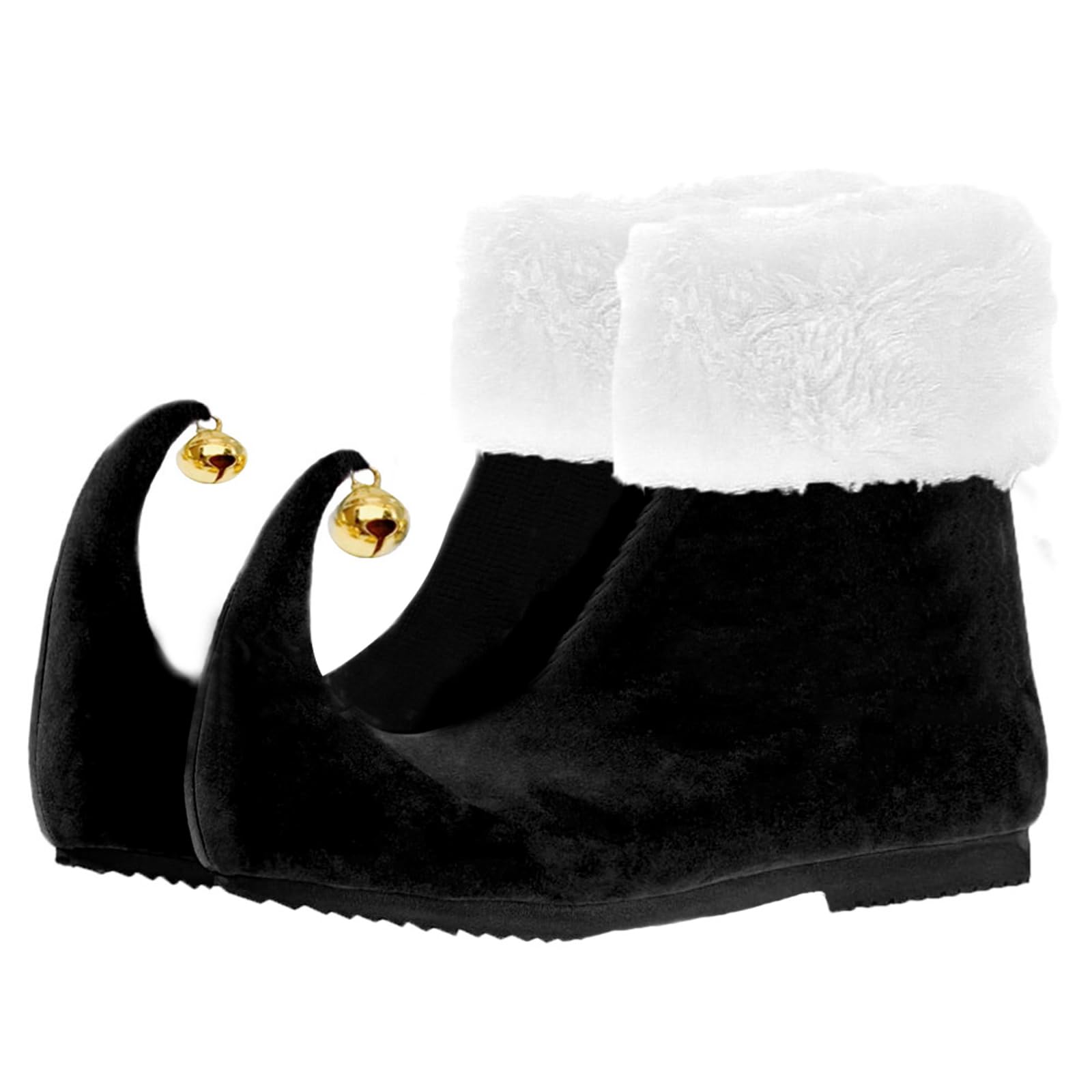 LUOFENG Fundas de zapatos de payaso de Navidad, fundas de felpa para zapatos, fundas de zapatos de elfos, cubrezapatos de payaso, cosplay, accesorios de disfraz de Halloween