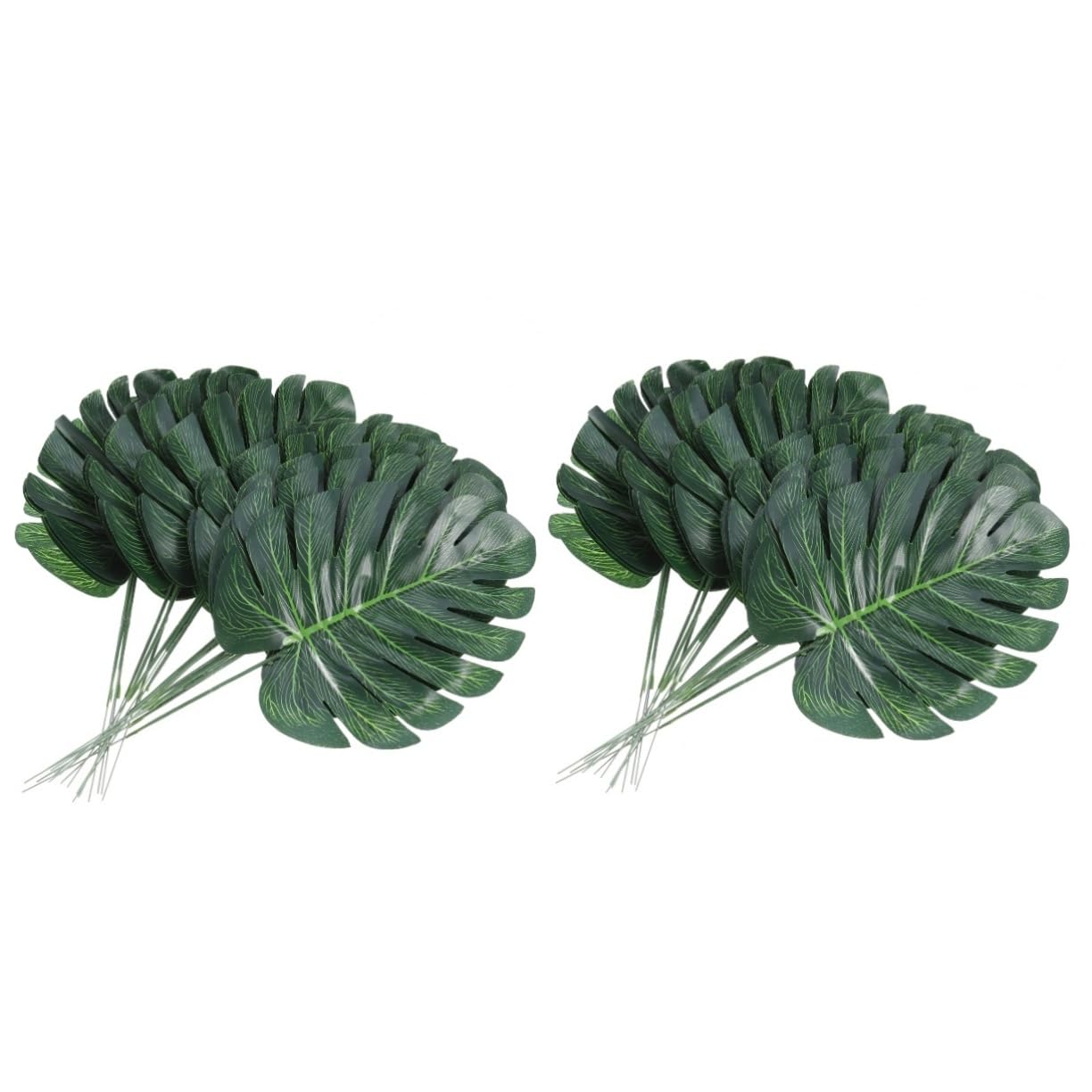 PRETYZOOM 2 Set Di Foglie Finte Foglie Artificiali Mini Foglie Di Monstera Per La Decorazione Di Casa Ufficio Bar 30 Pezzi * 2