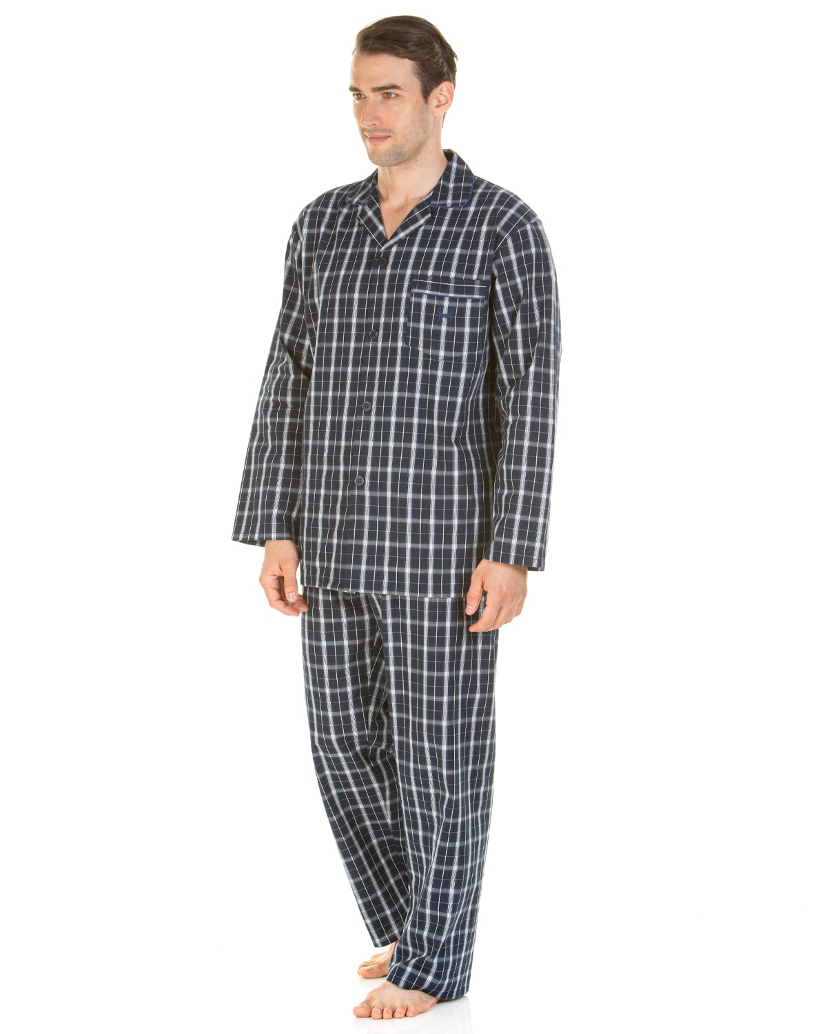 Undercover Haigman 100% Cotton Pyjamas 7491 Navy Check 2XL