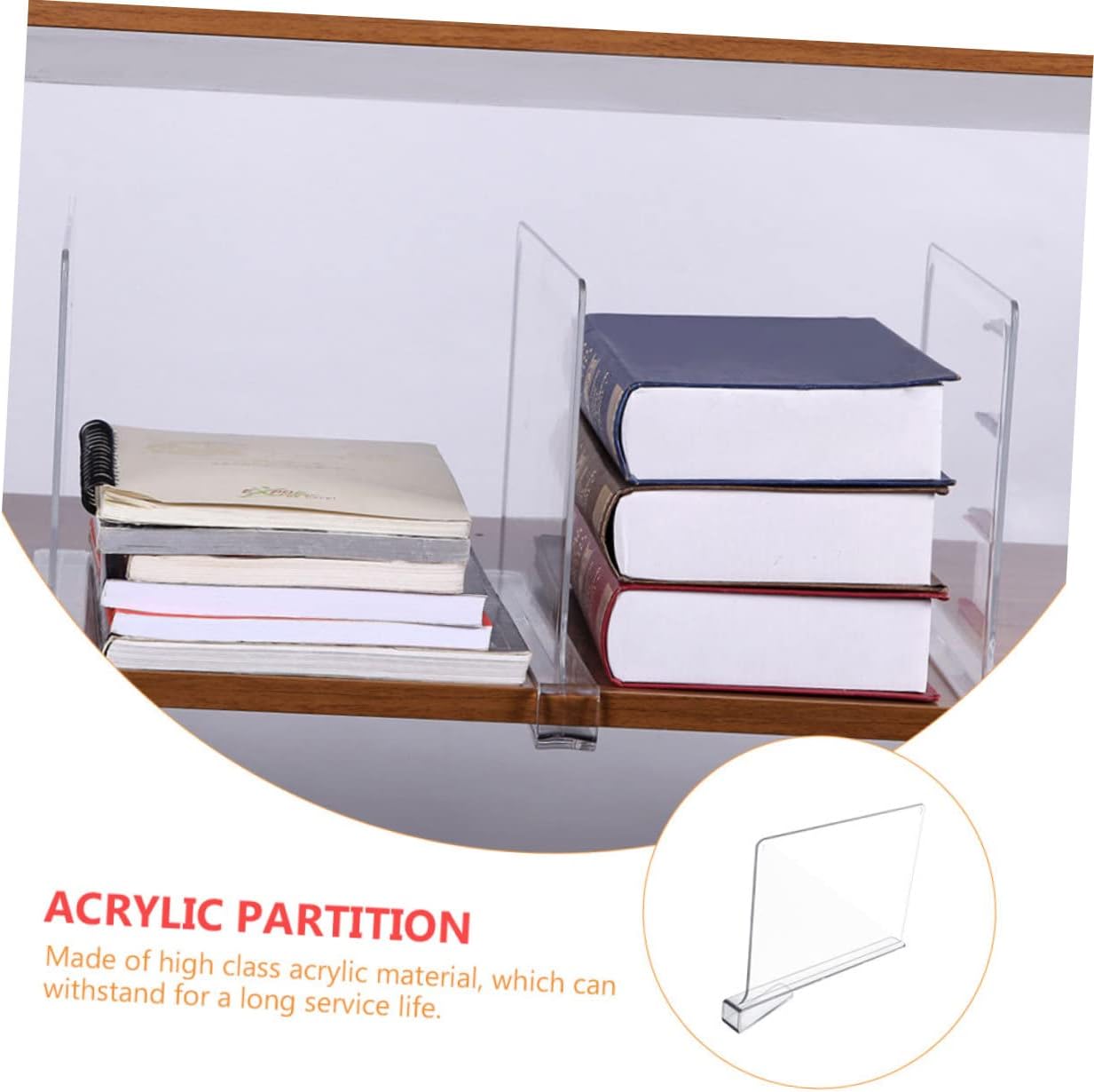 4Pcs Clear Acrylic Shelf Dividers Multi Use Closet Organizers for Cabinets Pantry and Desks Maximize Storage Space and Keep Wardrobe Neat and Tidy