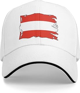 Vintage Torn Broken Asutria Austrian Flag Baseball Cap for Men Women