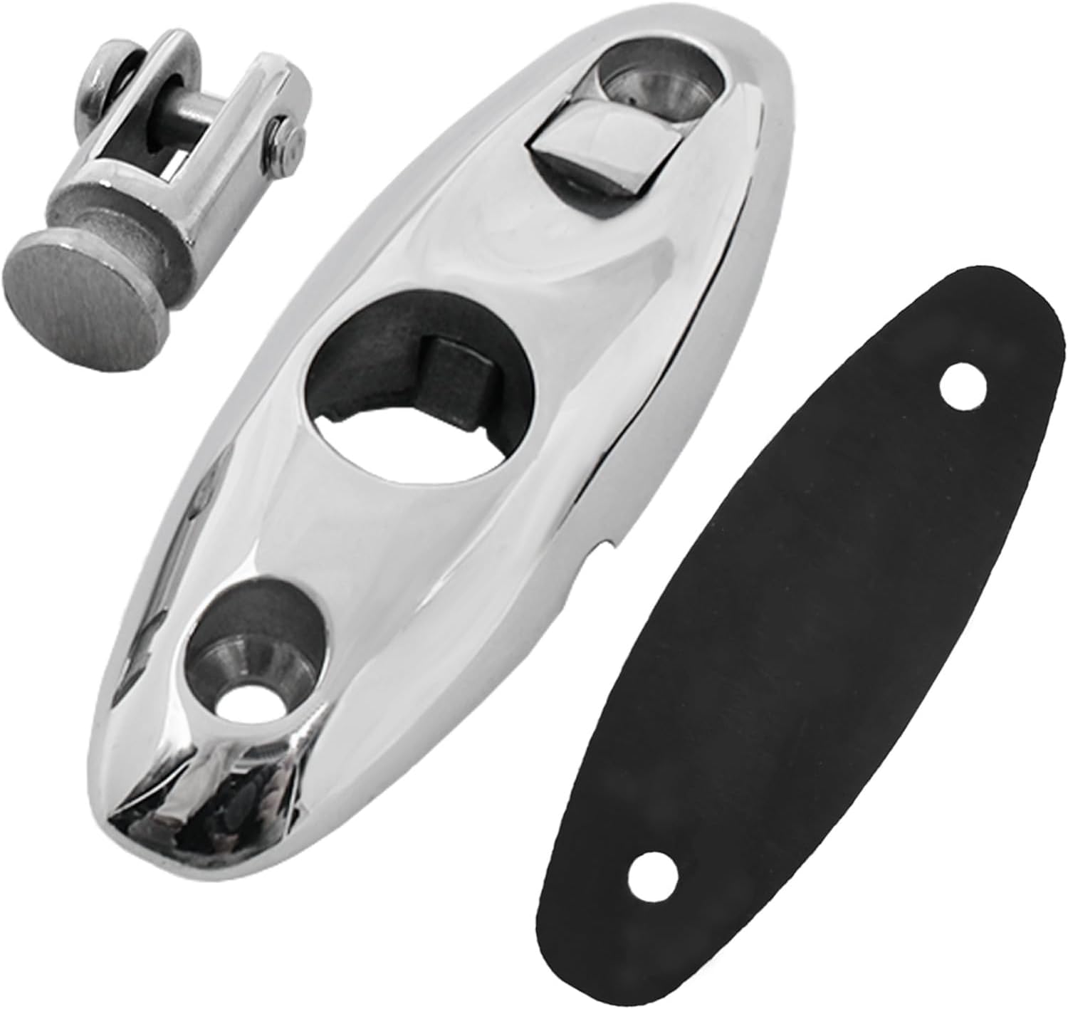YANYUCB Bimini Top Quick Release Deck Hinge 316 Stainless Steel Boat Side Mount Swivel Hinge with Screws
